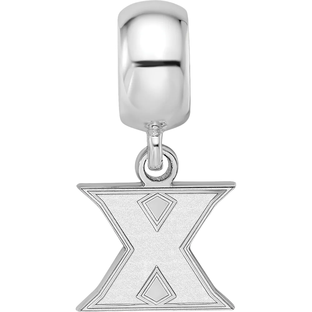 Sterling Silver Rhodium-plated LogoArt Xavier University Letter X Extra Small Dangle Bead Charm