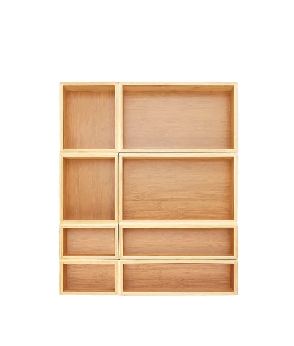 Storage Box Set of 8, Natural by Royal Craft Wood