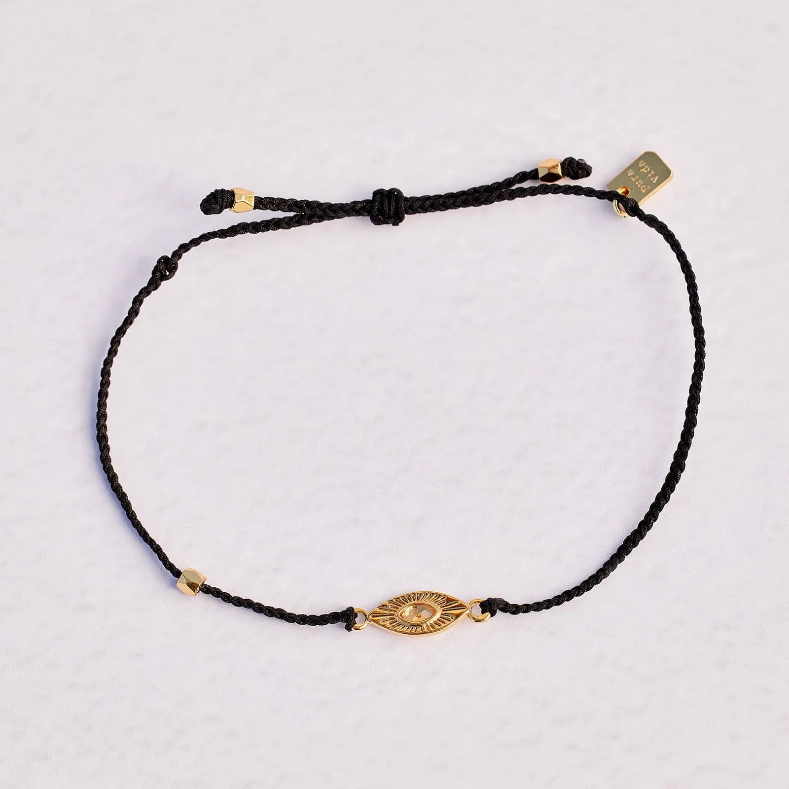 Sunburst Eye Gold Charm Bracelet