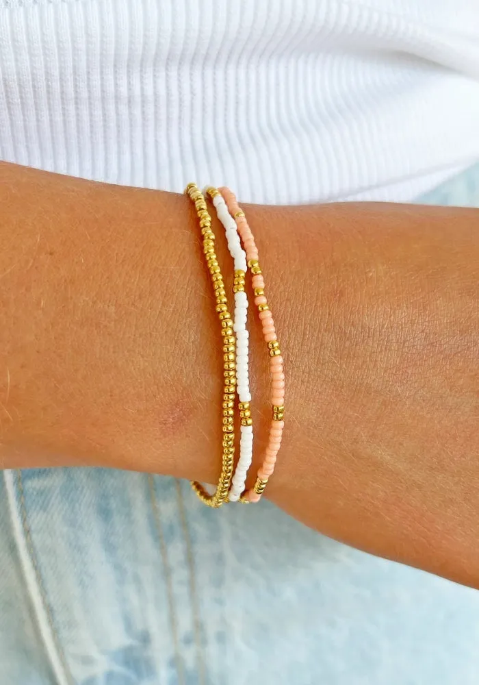 Sunny Bracelet Set - Coral