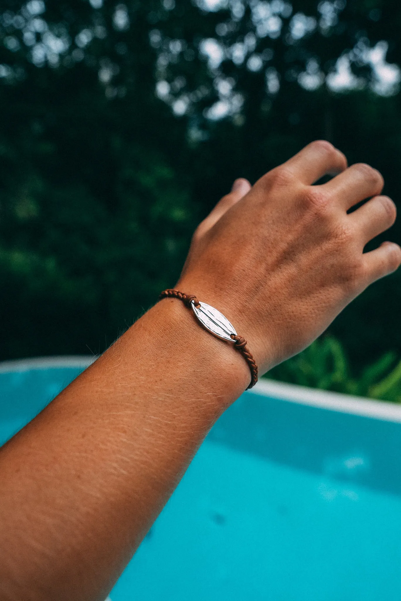 Surfboard Pendant bracelet