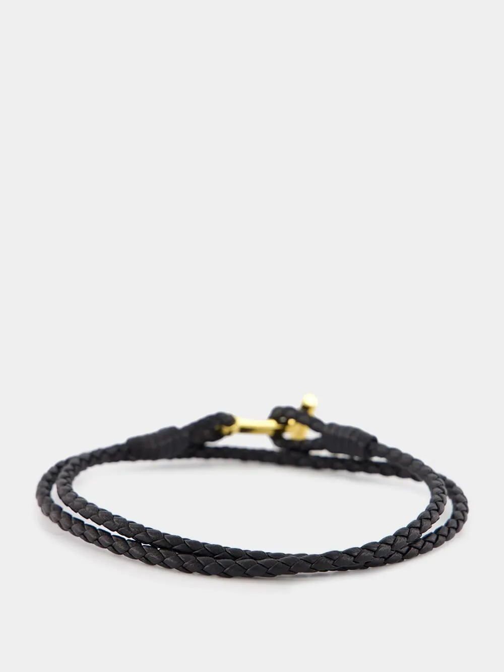 T-Charm Woven Black Bracelet