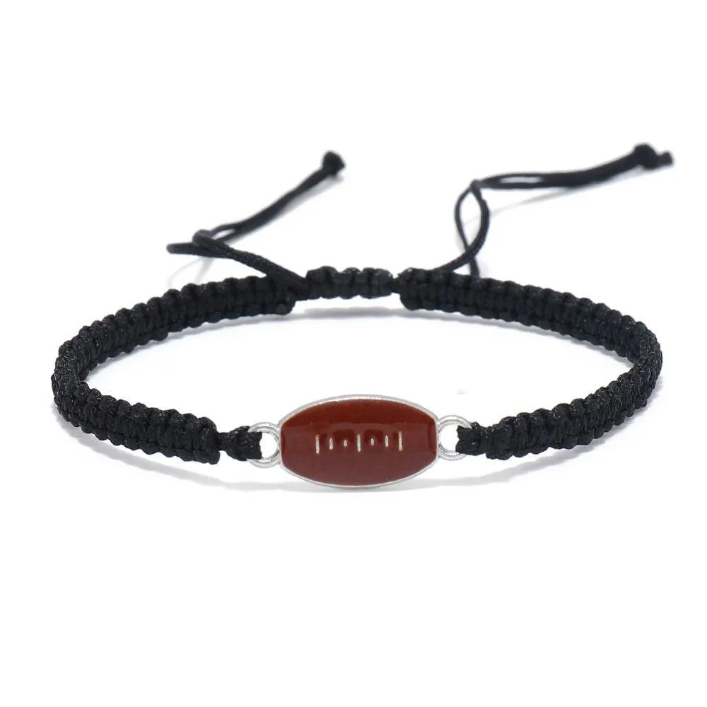 Team Spirit Braided Sport Bracelets - Adjustable Sports Accessories