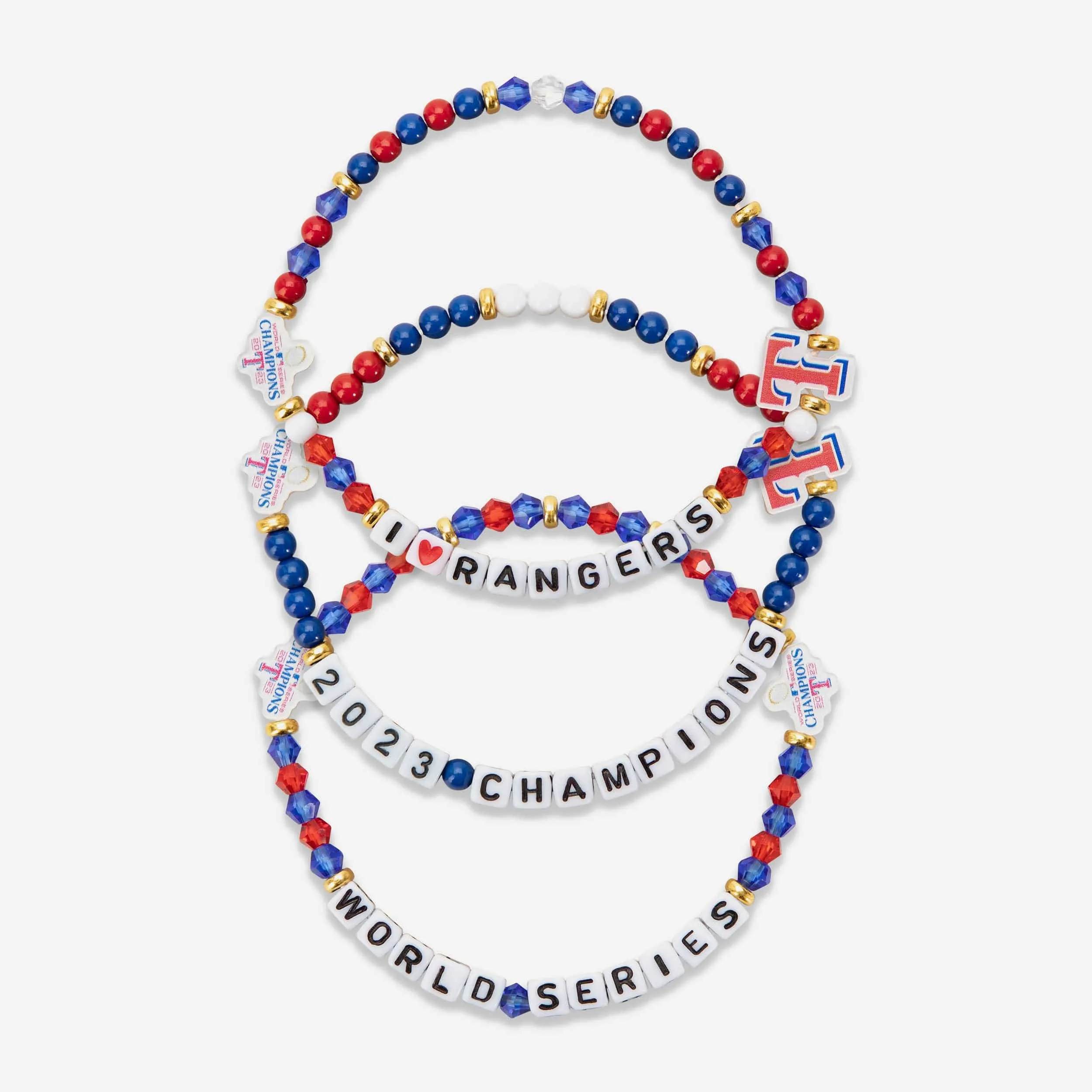 Texas Rangers 2023 World Series Champions 3 Pack Friendship Bracelet