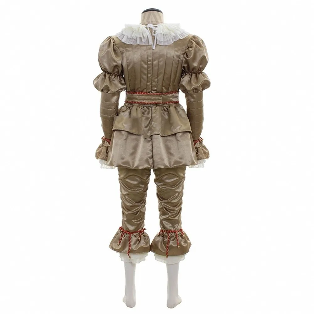 The Clown Golden Halloween Outfit Cosplay Costume