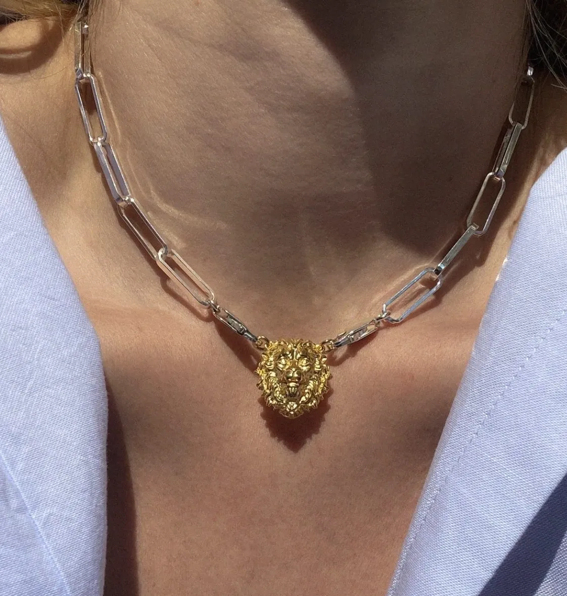 Thireós Large Zena Necklace – Bracelet Silver