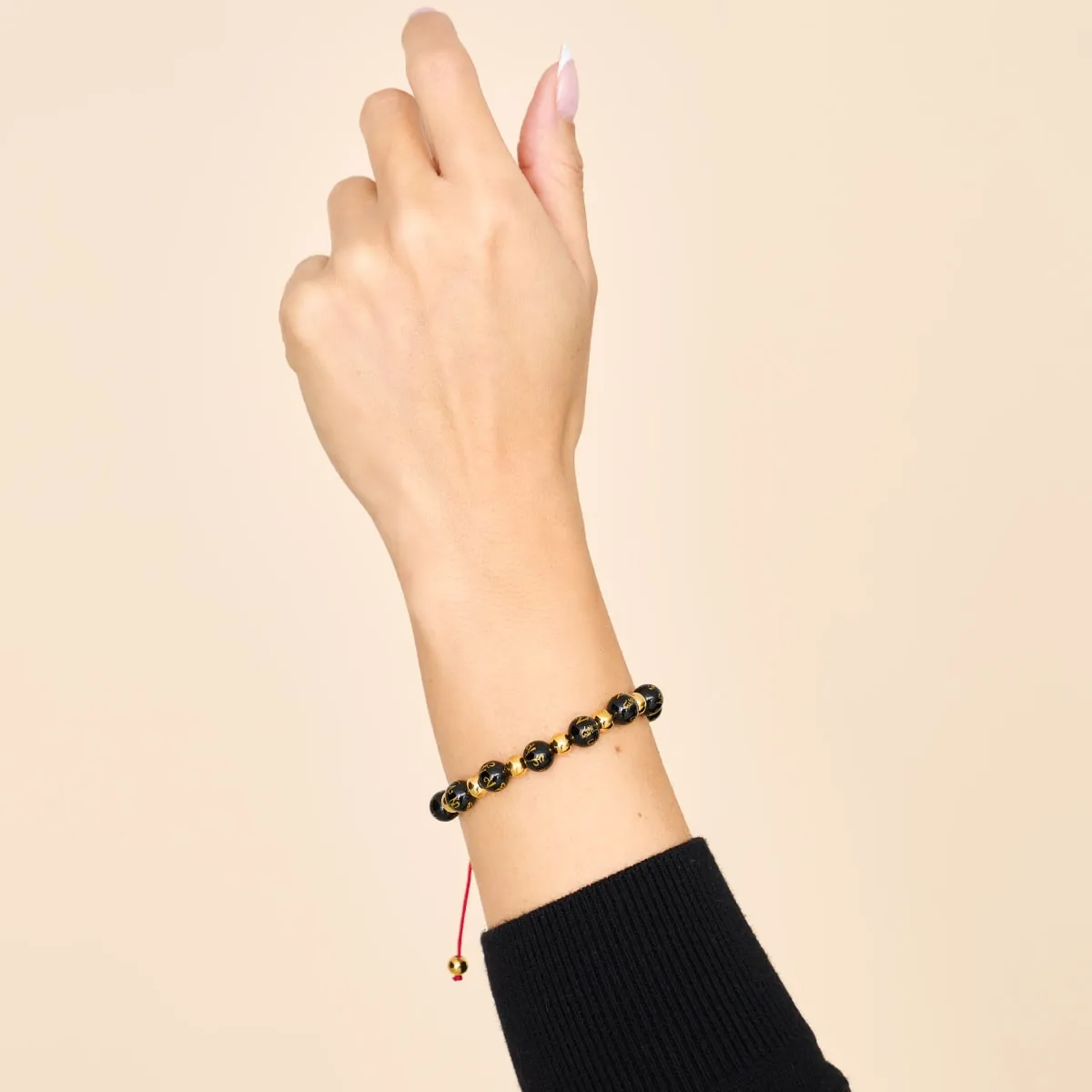 Tibetan Amulet | Mini Obsidian Mantra Bracelet