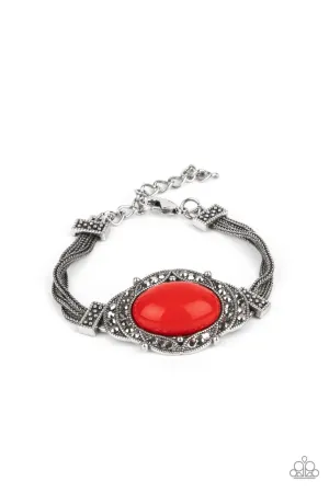 Top-Notch Drama Red Paparazzi Bracelet