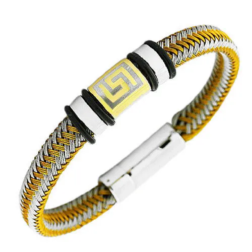 Two-Tone Trendy Bangle