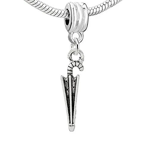 Umbrella Charm Bead for European Snake Chain Charm Bracelet
