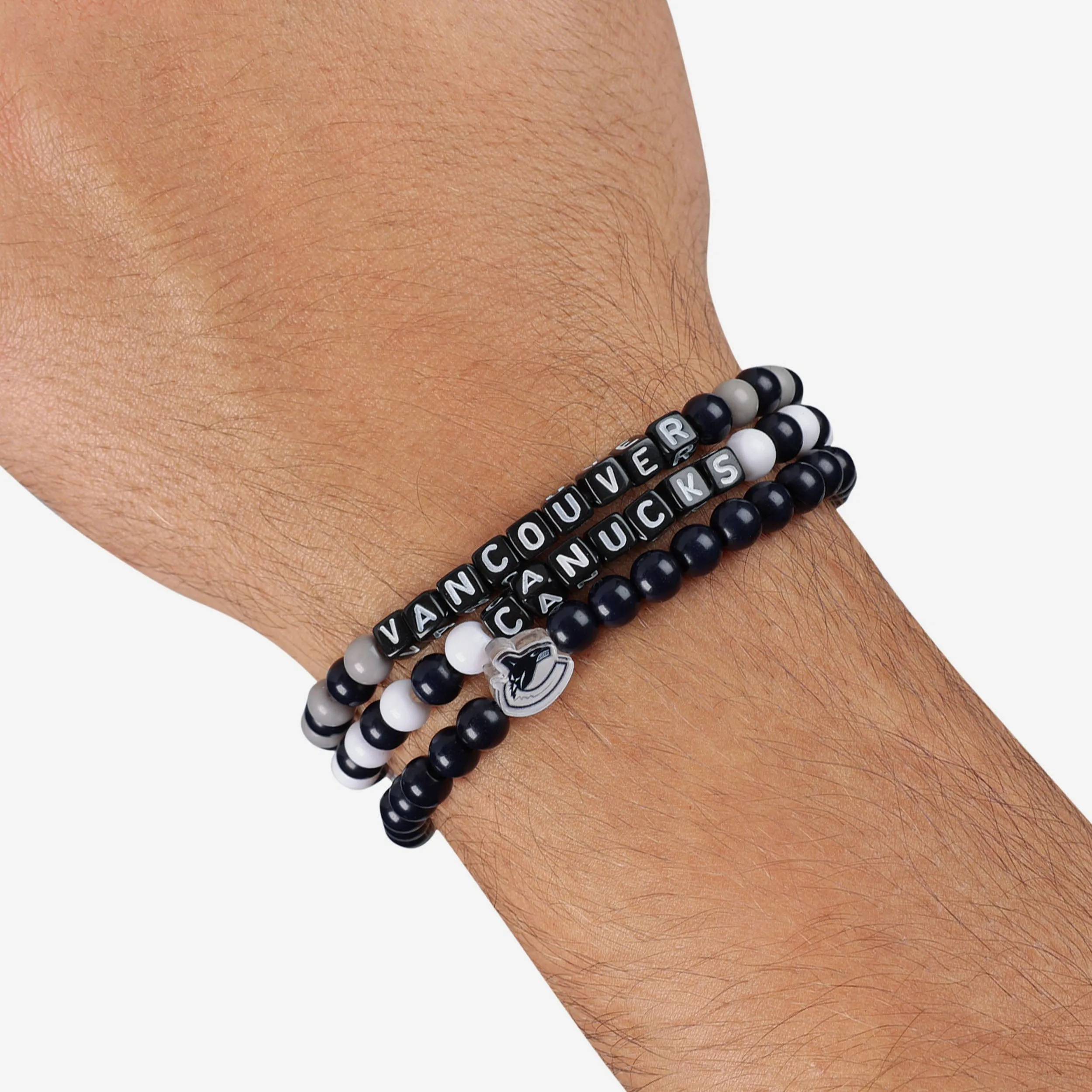 Vancouver Canucks 3 Pack Beaded Friendship Bracelet