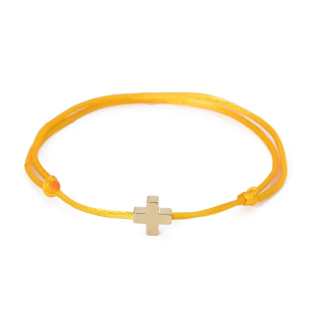 VEKNO Simple Cross Red String Bracelet Adjustable Braiding Lucky Macrame Rope Bracelets For Women Men Children Handmade Jewelry