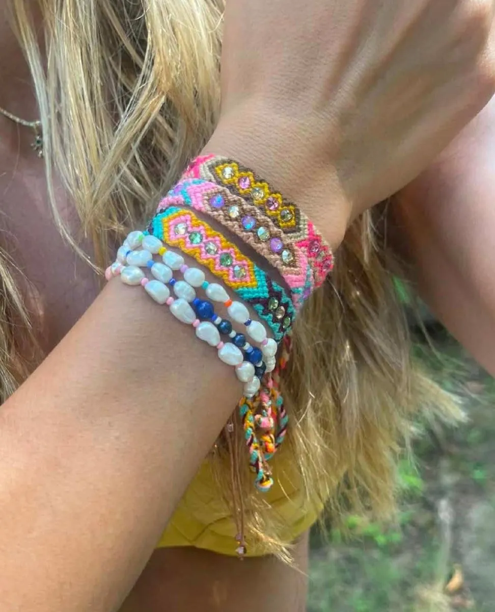Wayuu Skinny Bracelet Aqua