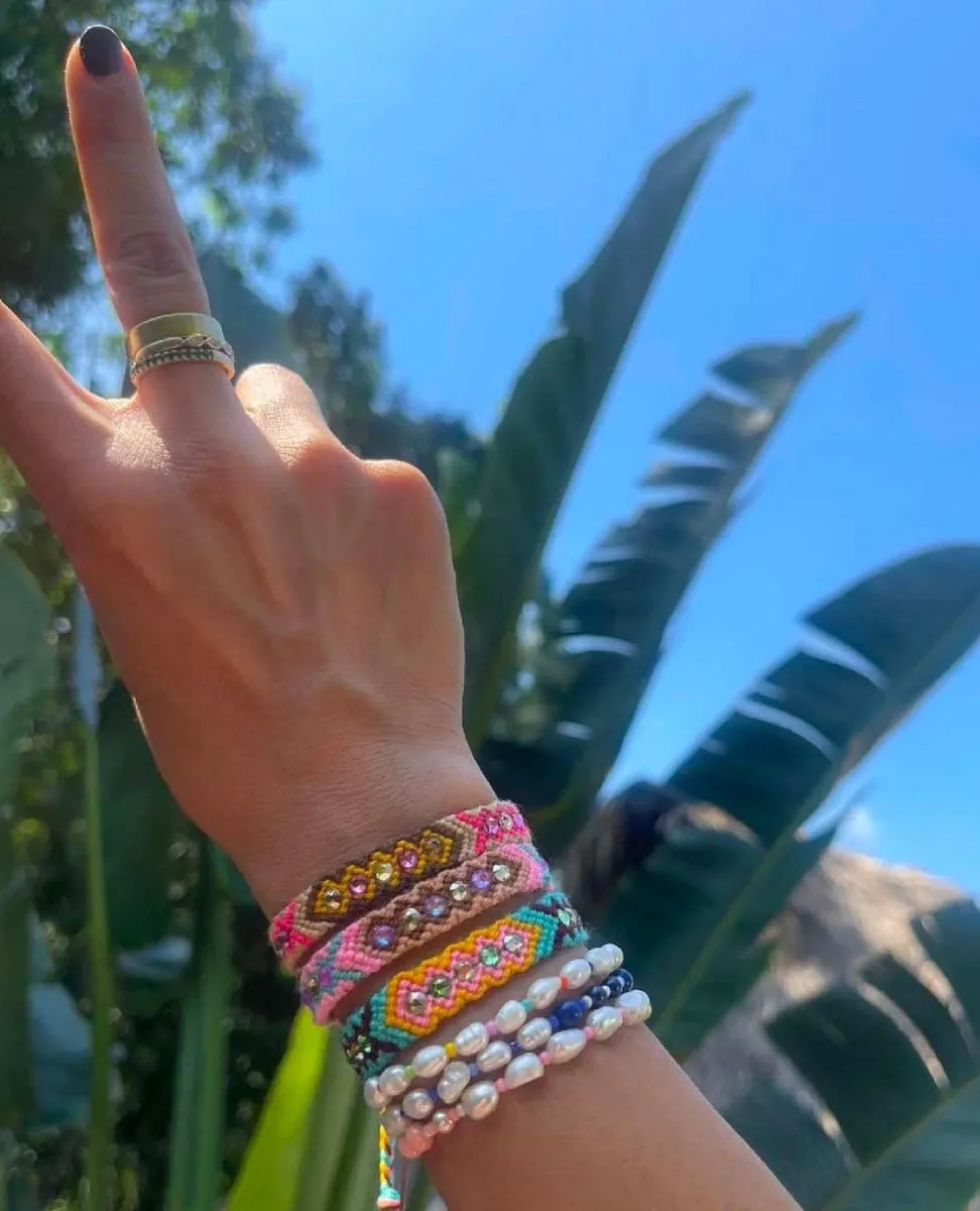 Wayuu Skinny Bracelet Aqua