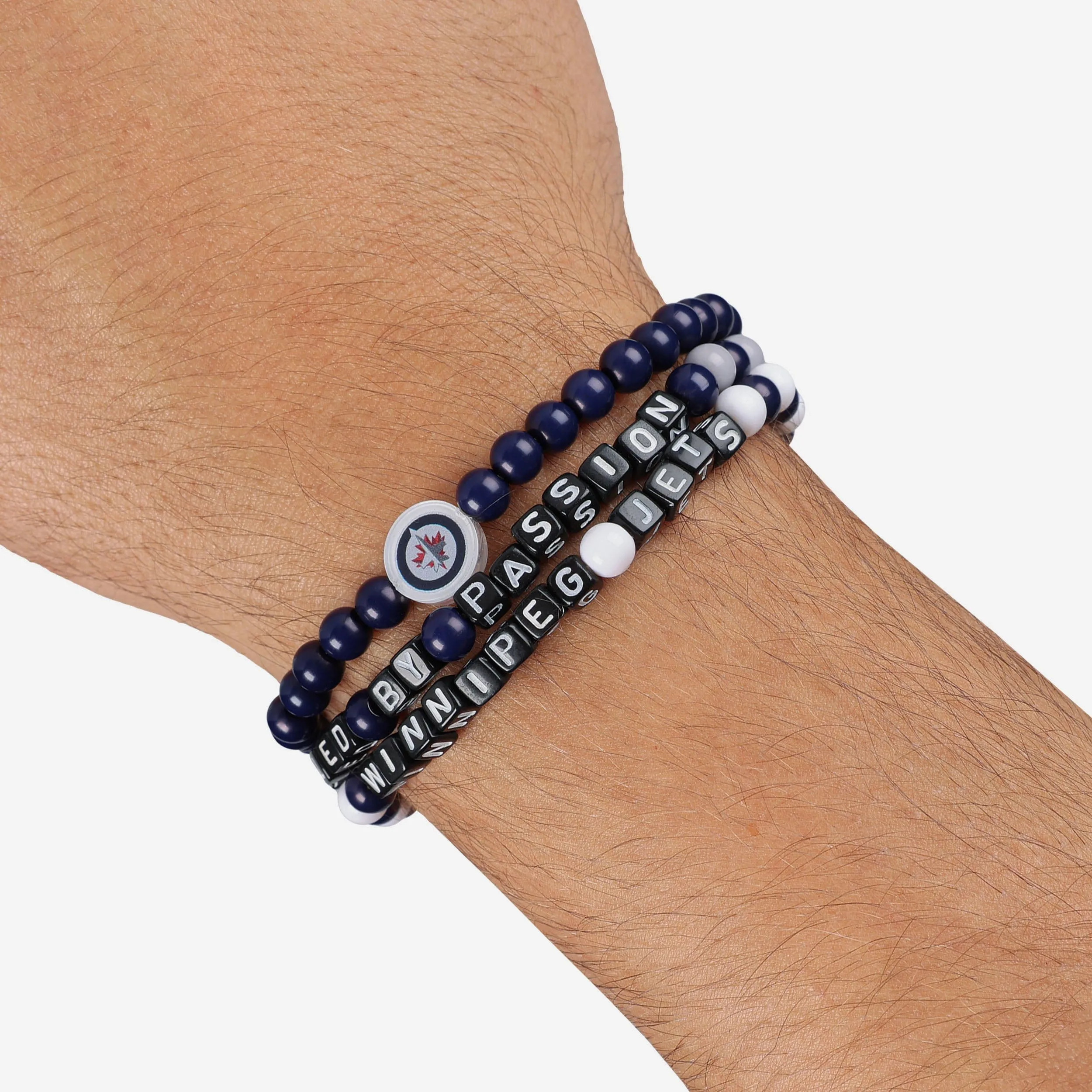 Winnipeg Jets 3 Pack Beaded Friendship Bracelet