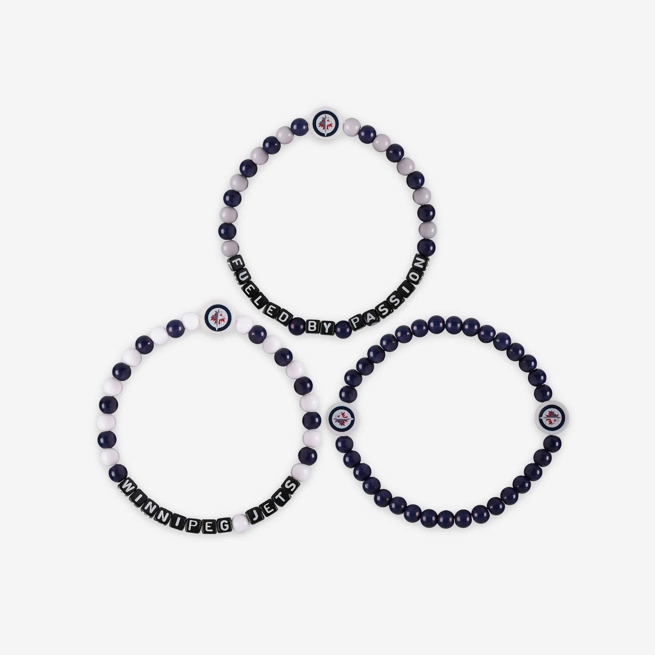 Winnipeg Jets 3 Pack Beaded Friendship Bracelet