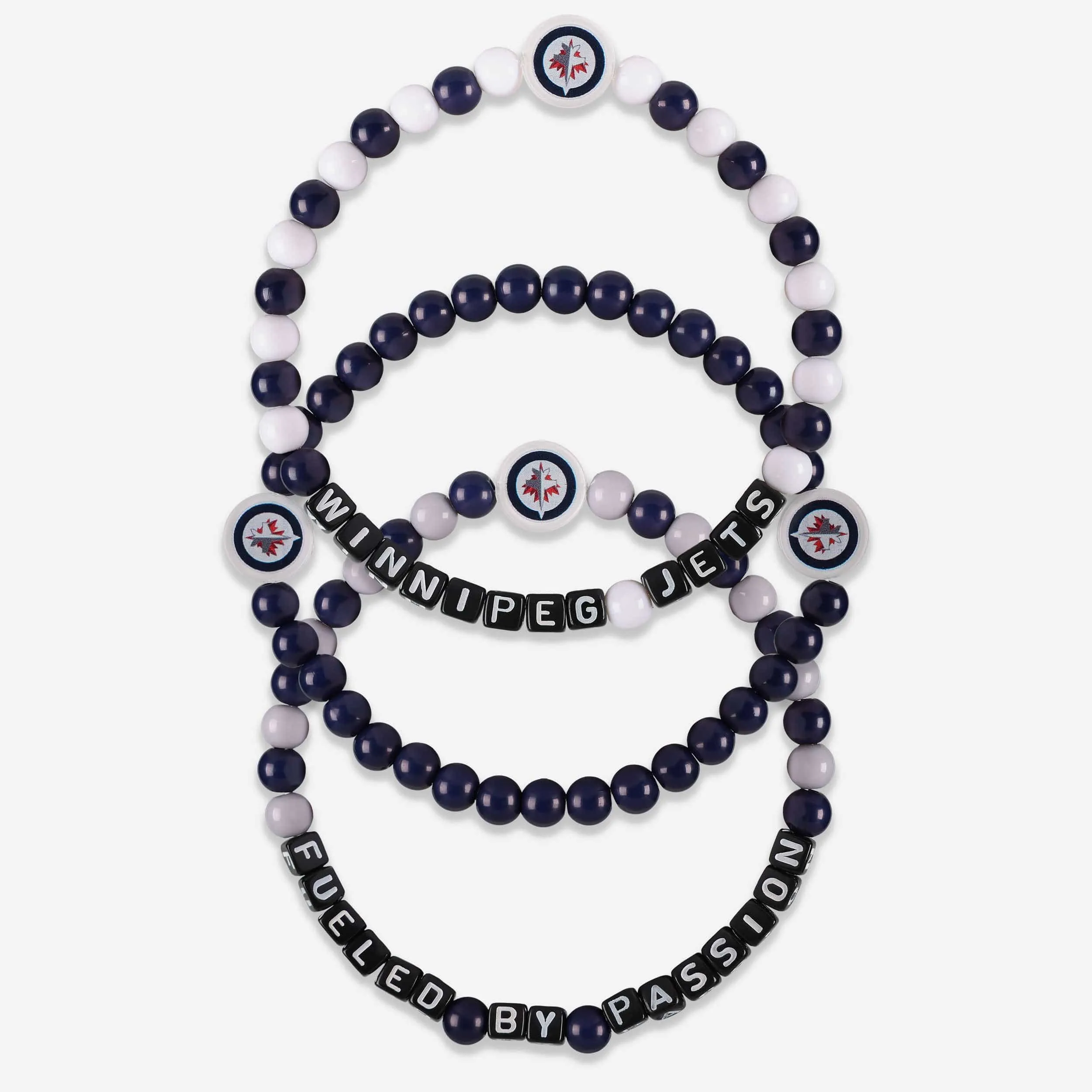Winnipeg Jets 3 Pack Beaded Friendship Bracelet