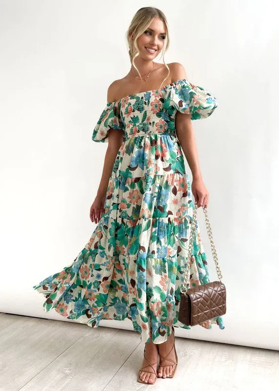 Women's Dress Off Shoulder High Waist Dress