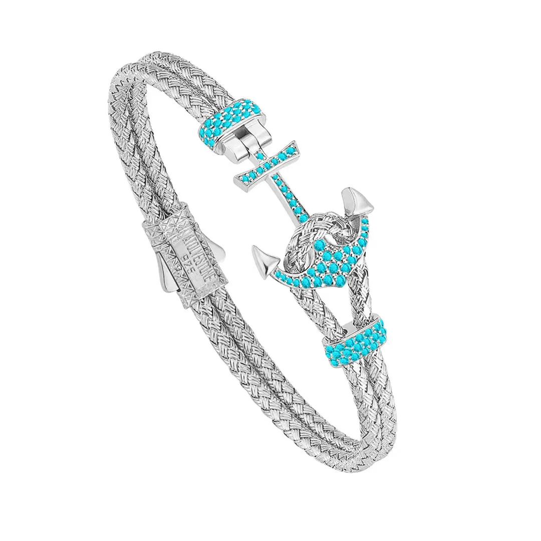 Women's Petite Anchor Bracelet - Silver