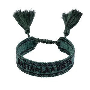 WOVEN FRIENDSHIP BRACELET - "HASTA LA VISTA" PINE
