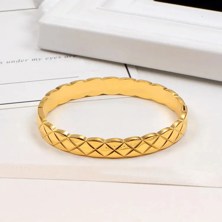 X Marks The Spot 18K Gold Plated and Stainless Steel Bracelet